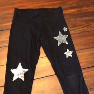 New justice leggings with flippy sequence stars.